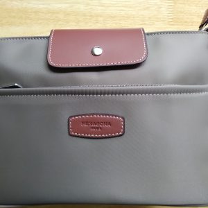 Bolso cremallera nylon-piel mediano H